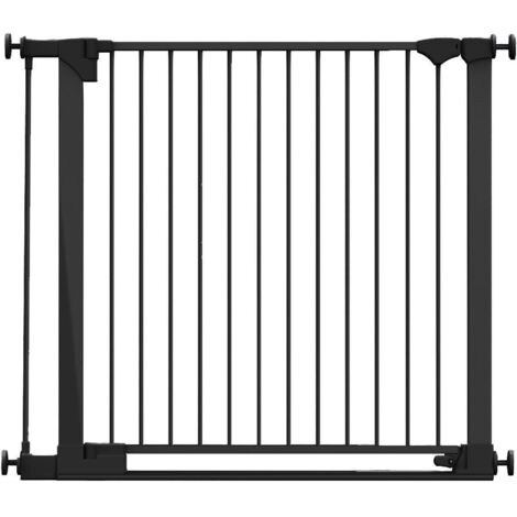 Safetots SafeStep Gate, Black, 103cm - 110cm, Extra Low Walkthough, 81cm Extra Wide Doorway, Extra Wide Baby Gate