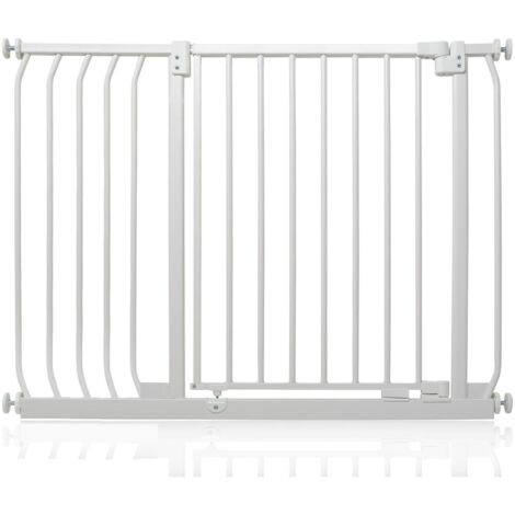 Safetots Elite Pressure Safety Gate, 98cm - 107cm, Matt White, Pressure Fit Stair Gate
