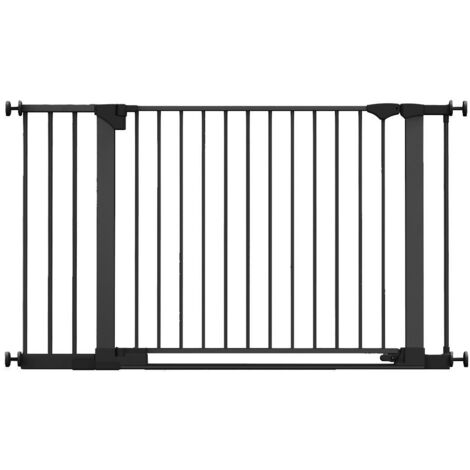 Safetots SafeStep Gate, Black, 131cm - 138cm, Extra Low Walkthough, 81cm Extra Wide Doorway, Extra Wide Baby Gate