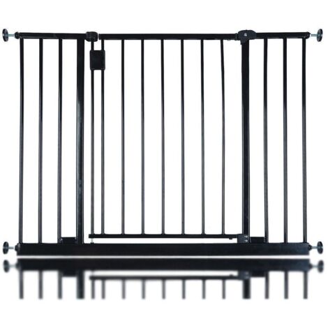 Safetots Extra Wide Hallway Gate, 97cm - 103cm, Black, Pressure Fit Baby Gate for Hallways and Wide Spaces (1/5)