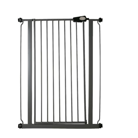 Bettacare Child and Pet Gate Narrow, 68.5cm - 75cm, Slate Grey, Extra Tall Gate 104cm in Height, Narrow Pressure Fit Stair Gate