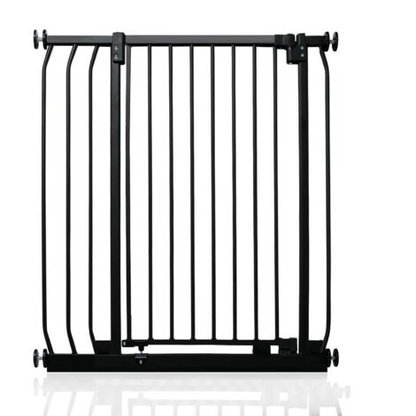 Safetots Extra Tall Elite Safety Gate, 80cm - 89cm, Matt Black, Extra Tall 96.8cm in Height, Pressure Fit Stair Gate