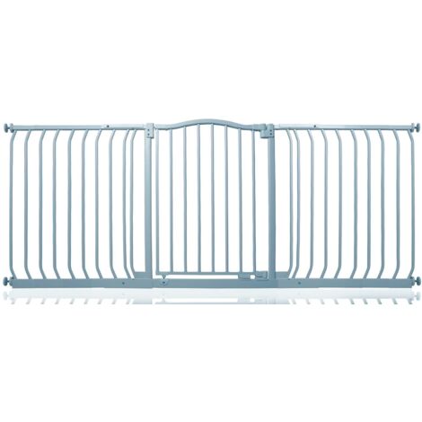 Safetots Curved Top Safety Gate, 179cm - 188cm, Matt Grey, Pressure Fit Stair Gate