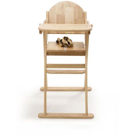 Safetots Deluxe Putaway Folding Wooden High Chair, Natural, Highchair for Baby and Toddler, Pre-Assembled
