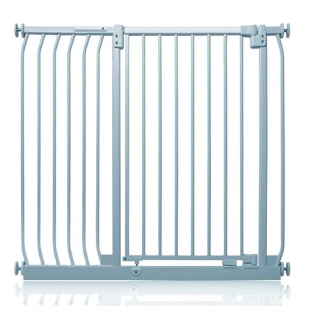Safetots Extra Tall Elite Safety Gate, 107cm - 116cm, Matt Grey, Extra Tall 96.8cm in Height, Pressure Fit Stair Gate