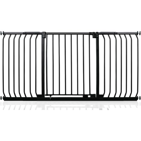 Safetots Elite Pressure Safety Gate, 161cm - 170cm, Matt Black, Pressure Fit Stair Gate