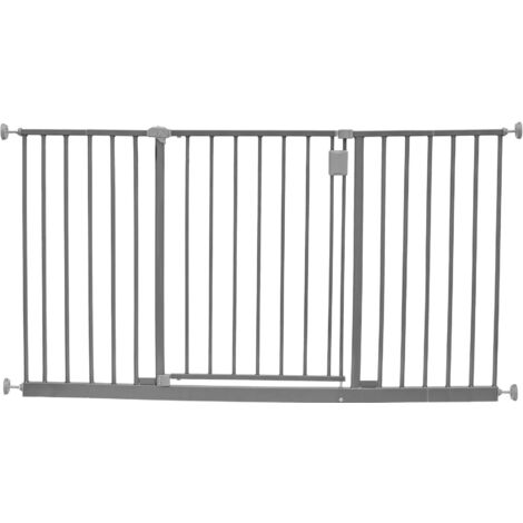 Safetots Extra Wide Hallway Gate, 134cm - 140cm, Matt Grey, Pressure Fit Baby Gate for Hallways and Wide Spaces