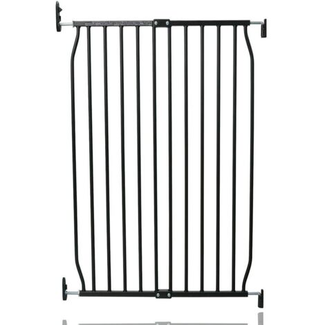 Safetots Extra Tall Eco Screw Fit Baby Gate, Black, 70cm - 80cm, Extra Tall Gate 100cm in Height, Stair Gate for Baby