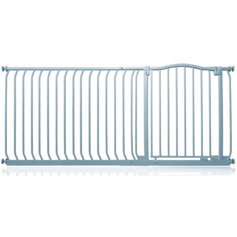 Safetots Curved Top Safety Gate, 171cm - 180cm, Matt Grey, Pressure Fit Stair Gate