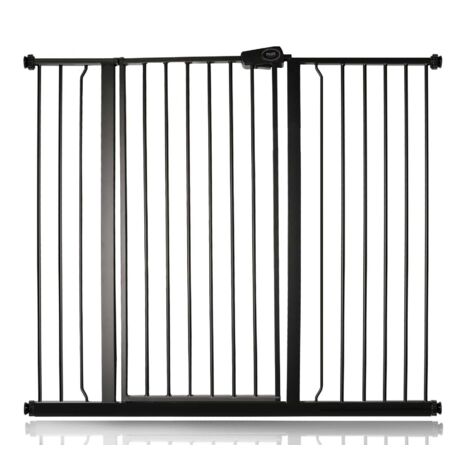 Bettacare Child and Pet Gate, 120.3cm - 127.9cm, Matt Black, Extra Tall Gate 104cm in Height, Pressure Fit Stair Gate