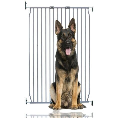 Bettacare Extra Tall Eco Screw Fit Pet Gate, Grey, 90cm - 100cm, Extra Tall Gate 100cm in Height, Screw Fitted Dog Gate