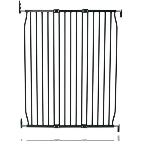 Safetots Extra Tall Eco Screw Fit Baby Gate, Black, 100cm - 110cm, Extra Tall Gate 100cm in Height, Stair Gate for Baby