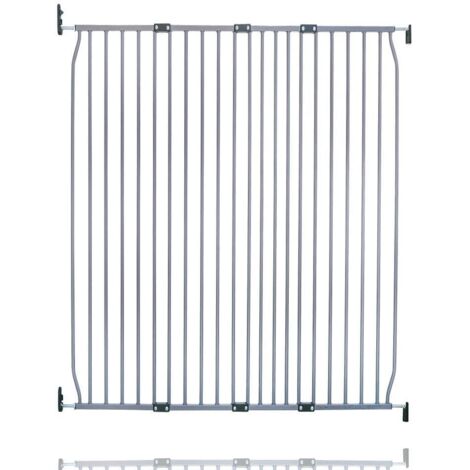 Safetots Extra Tall Eco Screw Fit Baby Gate, Grey, 130cm - 140cm, Extra Tall Gate 100cm in Height, Stair Gate for Baby