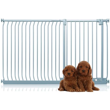 Bettacare Extra Tall Elite Dog Gate, 171cm - 180cm, Matt Grey, Extra Tall 96.8cm in Height, Pressure Fit Pet Gate