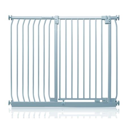 Safetots Extra Tall Elite Safety Gate, 125cm - 134cm, Matt Grey, Extra Tall 96.8cm in Height, Pressure Fit Stair Gate