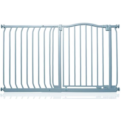 Safetots Curved Top Safety Gate, 125cm - 134cm, Matt Grey, Pressure Fit Stair Gate