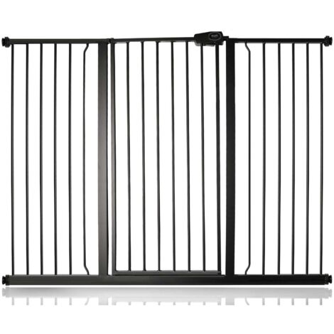 Bettacare Child and Pet Gate, 139.8cm - 147.4cm, Matt Black, Extra Tall Gate 104cm in Height, Pressure Fit Stair Gate
