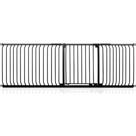Safetots Elite Pressure Safety Gate, 234cm - 243cm, Matt Black, Pressure Fit Stair Gate