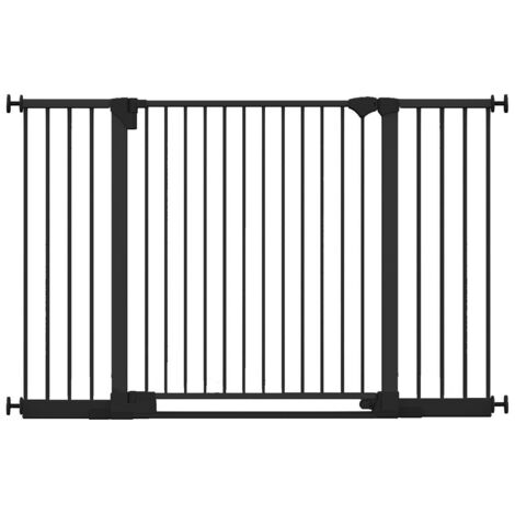 Safetots SafeStep Gate, Black, 152cm - 159cm, Extra Low Walkthough, 81cm Extra Wide Doorway, Extra Wide Baby Gate
