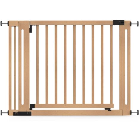 Safetots Wooden Elegance Gate, Natural, 105cm - 113cm, Pressure Fit Safety Gate, 73cm Extra Wide Doorway, Easy Installation
