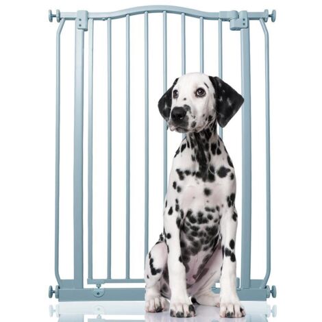 Bettacare Extra Tall Curved Top Dog Gate, 71cm - 80cm, Matt Grey, Extra Tall 100cm in Height, Pressure Fit Pet Gate