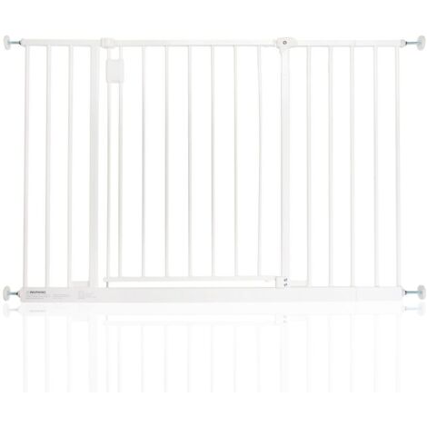 Safetots Extra Wide Hallway Gate, 109cm - 115cm, White, Pressure Fit Baby Gate for Hallways and Wide Spaces