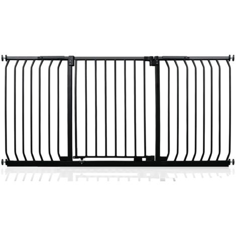 Safetots Elite Pressure Safety Gate, 170cm - 179cm, Matt Black, Pressure Fit Stair Gate