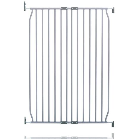 Safetots Extra Tall Eco Screw Fit Baby Gate, Grey, 80cm - 90cm, Extra Tall Gate 100cm in Height, Stair Gate for Baby