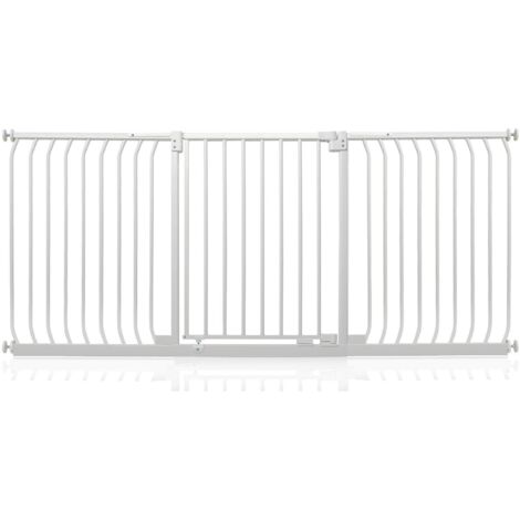 Safetots Elite Pressure Safety Gate, 197cm - 206cm, Matt White, Pressure Fit Stair Gate