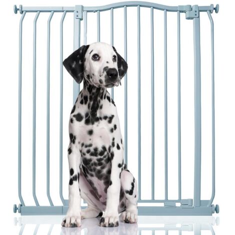 Bettacare Extra Tall Curved Top Dog Gate, 89cm - 98cm, Matt Grey, Extra Tall 100cm in Height, Pressure Fit Pet Gate