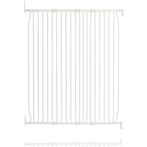Safetots Extra Tall Eco Screw Fit Baby Gate, White, 120cm - 130cm, Extra Tall Gate 100cm in Height, Stair Gate for Baby