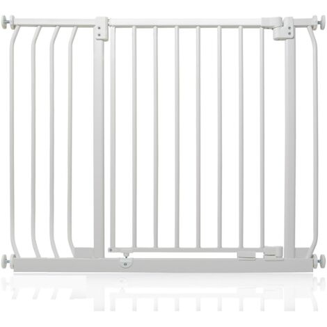 Safetots Elite Pressure Safety Gate, 89cm - 98cm, Matt White, Pressure Fit Stair Gate