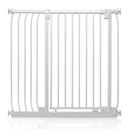 Safetots Extra Tall Elite Safety Gate, 98cm - 107cm, Matt White, Extra Tall 96.8cm in Height, Pressure Fit Stair Gate
