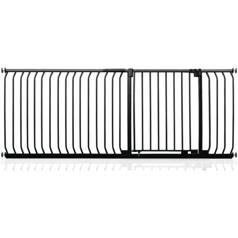 Safetots Elite Pressure Safety Gate, 189cm - 198cm, Matt Black, Pressure Fit Stair Gate