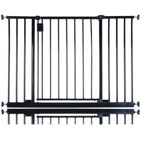 Safetots Extra Wide Hallway Gate, 103cm - 109cm, Black, Pressure Fit Baby Gate for Hallways and Wide Spaces