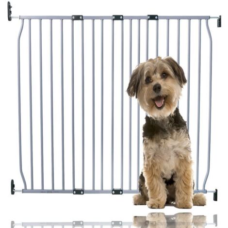 Bettacare Eco Screw Fit Pet Gate, Grey, 110cm - 120cm, Screw Fitted Dog Gate, Safety Gate for Puppy