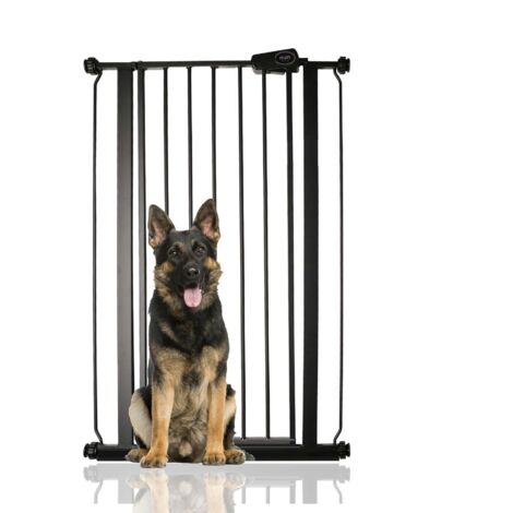 Bettacare Child and Pet Gate Narrow, 68.5cm - 75cm, Matt Black, Extra Tall Gate 104cm in Height, Narrow Pressure Fit Stair Gate