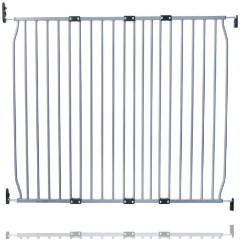 Safetots Eco Screw Fit Baby Gate, Grey, 120cm - 130cm, Stair Gate for Toddler and Baby, Screw Fit Safety Barrier
