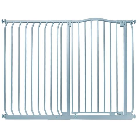 Safetots Extra Tall Curved Top Safety Gate, 125cm - 134cm, Matt Grey, Extra Tall 100cm in Height, Pressure Fit Stair Gate