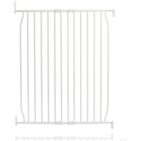 Safetots Extra Tall Eco Screw Fit Baby Gate, White, 80cm - 90cm, Extra Tall Gate 100cm in Height, Stair Gate for Baby