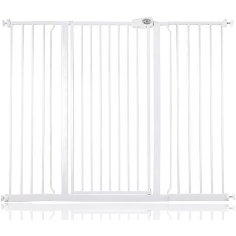Bettacare Child and Pet Gate, 133.2cm - 140.8cm, White, Extra Tall Gate 104cm in Height, Pressure Fit Stair Gate