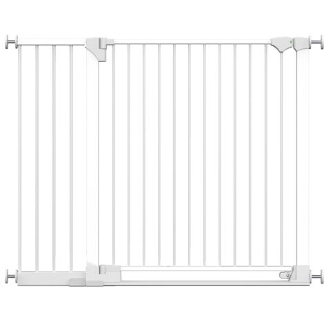 Safetots SafeStep Gate, White, 124cm - 131cm, Extra Low Walkthough, 81cm Extra Wide Doorway, Extra Wide Baby Gate