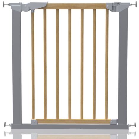 Safetots Beechwood and Metal Pressure Fit Safety Stair Gate, 71.3cm - 77.6cm, Safety Gate for Baby, Stylish Design