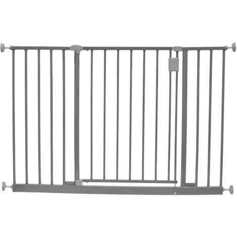 Safetots Extra Wide Hallway Gate, 109cm - 115cm, Matt Grey, Pressure Fit Baby Gate for Hallways and Wide Spaces