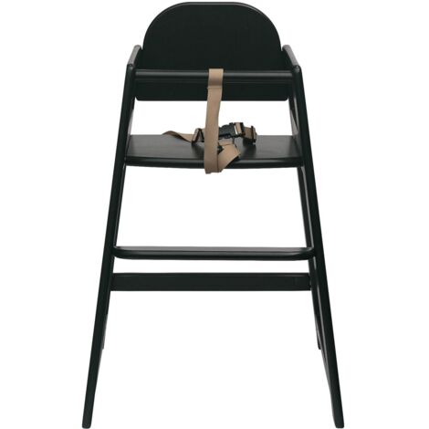 Safetots Simply Stackable Wooden High Chair, Black, Highchair for Baby and Toddler, Stylish and Practical (1/4)