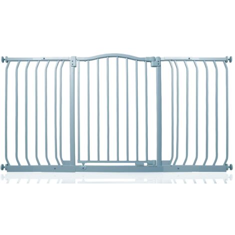 Safetots Curved Top Safety Gate, 143cm - 152cm, Matt Grey, Pressure Fit Stair Gate