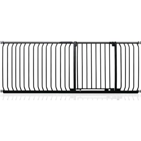 Safetots Elite Pressure Safety Gate, 198cm - 207cm, Matt Black, Pressure Fit Stair Gate