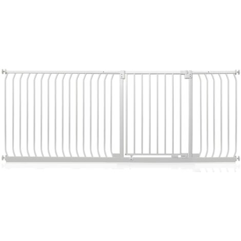 Safetots Elite Pressure Safety Gate, 207cm - 216cm, Matt White, Pressure Fit Stair Gate