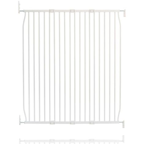 Safetots Extra Tall Eco Screw Fit Baby Gate, White, 110cm - 120cm, Extra Tall Gate 100cm in Height, Stair Gate for Baby