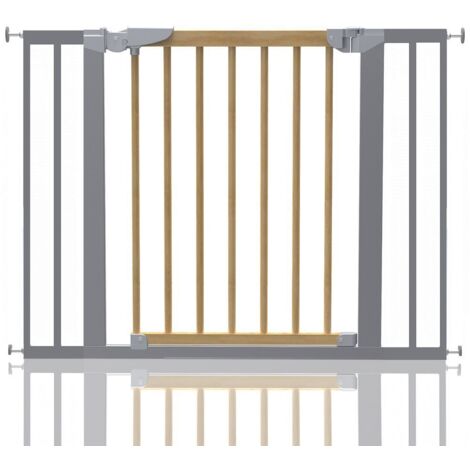 Safetots Beechwood and Metal Pressure Fit Safety Stair Gate, 96.7cm - 104.1cm, Safety Gate for Baby, Stylish Design